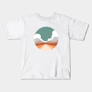 Route Desert Minimalist Landscape Kids T-Shirt